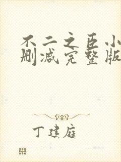 不二之臣小说未删减完整版