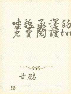 嘘魏承泽的小说免费阅读txt