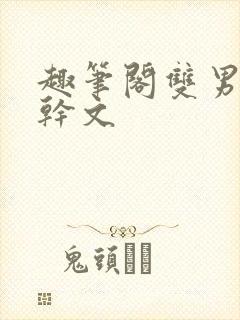 趣笔阁双男主高干文封面