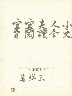 官官夫人小说免费阅读全文最新章节