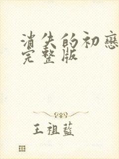 消失的初恋日剧完整版