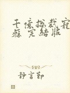 千亿总裁宠妻上瘾 完结版