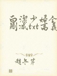 白洁少妇全文无删减txt高义