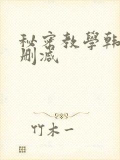 秘密教学韩漫无删减封面