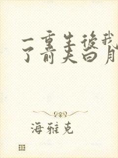 一重生后我顶替了前夫白月光