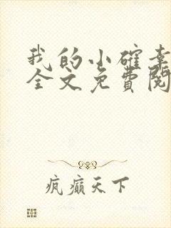 我的小确幸小说全文免费阅读封面