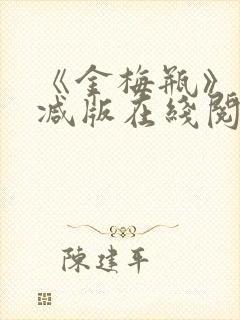 《金梅瓶》未删减版在线阅读