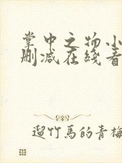 掌中之物小说未删减在线看