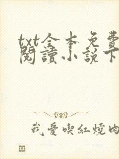 txt全本免费阅读小说下载网