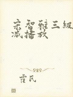 宋智雅三级无删减播放封面