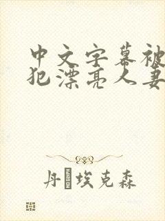 中文字幕被公侵犯漂亮人妻封面