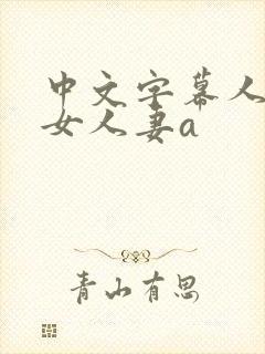 中文字幕人妻熟女人妻a