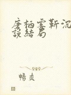唐栖雾靳沉野小说结局