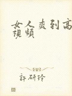 女人爽到高潮的视频