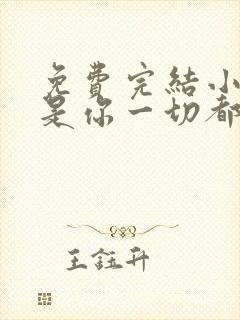 免费完结小说不是你一切都没意义