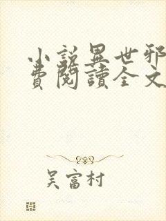 小说异世邪君免费阅读全文无窗口