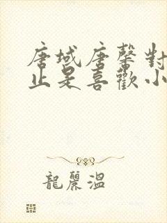 唐域唐馨对你不止是喜欢小说