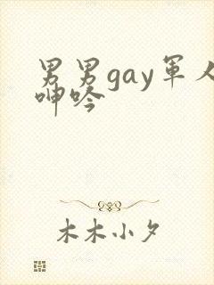 男男gay军人呻吟