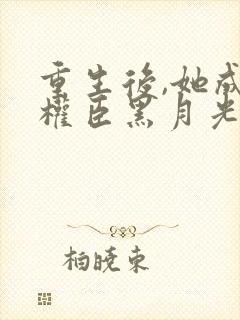 重生后,她成了权臣黑月光原著作者封面