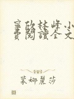 宁欣林峰小说免费阅读全文无弹窗