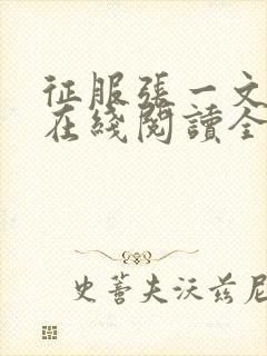 征服张一文小说在线阅读全文封面