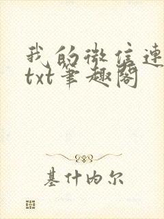 我的微信连三界txt笔趣阁封面