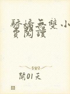 骄娇无双小说免费阅读