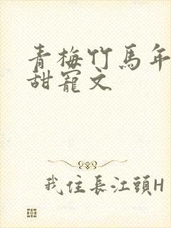 青梅竹马年龄差甜宠文封面