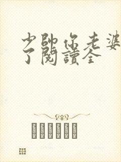 少帅你老婆又跑了阅读全封面