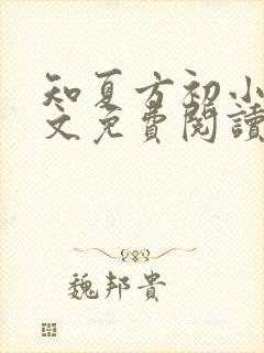 知夏方初小说全文免费阅读最新章节封面