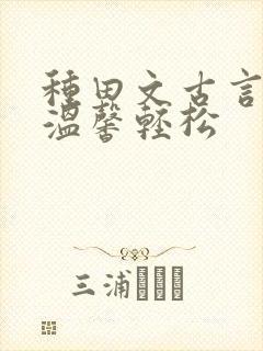 种田文古言平淡温馨轻松