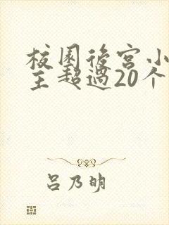 校园后宫小说女主超过20个