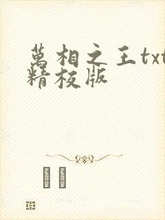 万相之王txt精校版封面