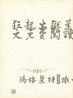 狂龙出狱叶风全文免费阅读