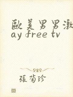 欧美男男激情gay free tv