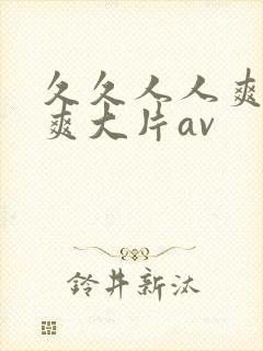 久久人人爽人人爽大片av