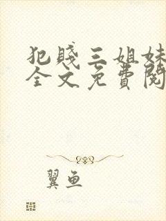 犯贱三姐妹小说全文免费阅读txt封面