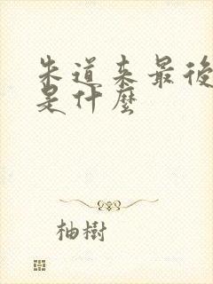 朱道来最后结局是什么