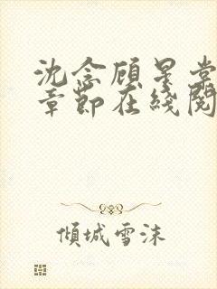 沈念顾星棠最新章节在线阅读封面