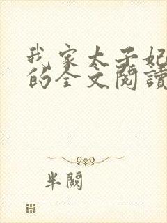 我家太子妃超凶的全文阅读免费