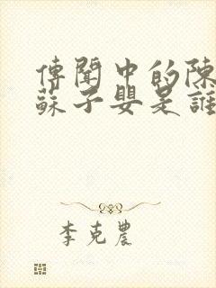 传闻中的陈芊芊苏子婴是谁