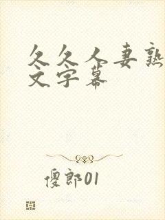 久久人妻熟女中文字幕