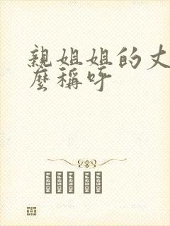 亲姐姐的丈夫怎么称呼