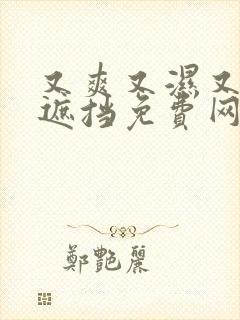 又爽又湿又黄无遮挡免费网站