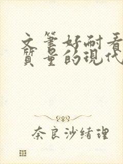 文笔好耐看的高质量的现代言情小说封面