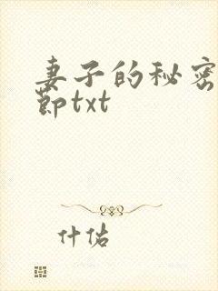 妻子的秘密未删节txt
