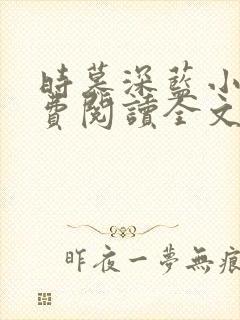 时慕深蓝小棠免费阅读全文