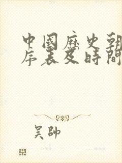 中国历史朝代顺序表及时间封面