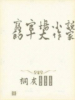 写官场小说最好的十大作家