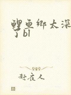 鲤鱼乡太深了饶了bl封面